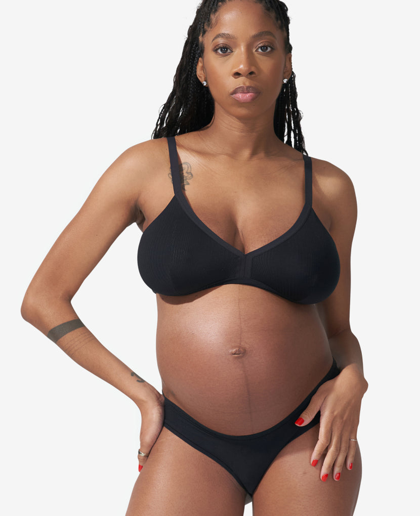 Designed to look just as great when you're not pregnant as when you are. Available in Black/Clay.