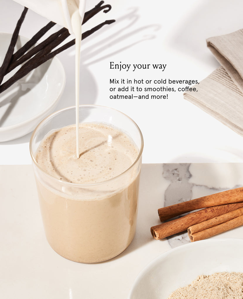 Shown in Spiced Vanilla.