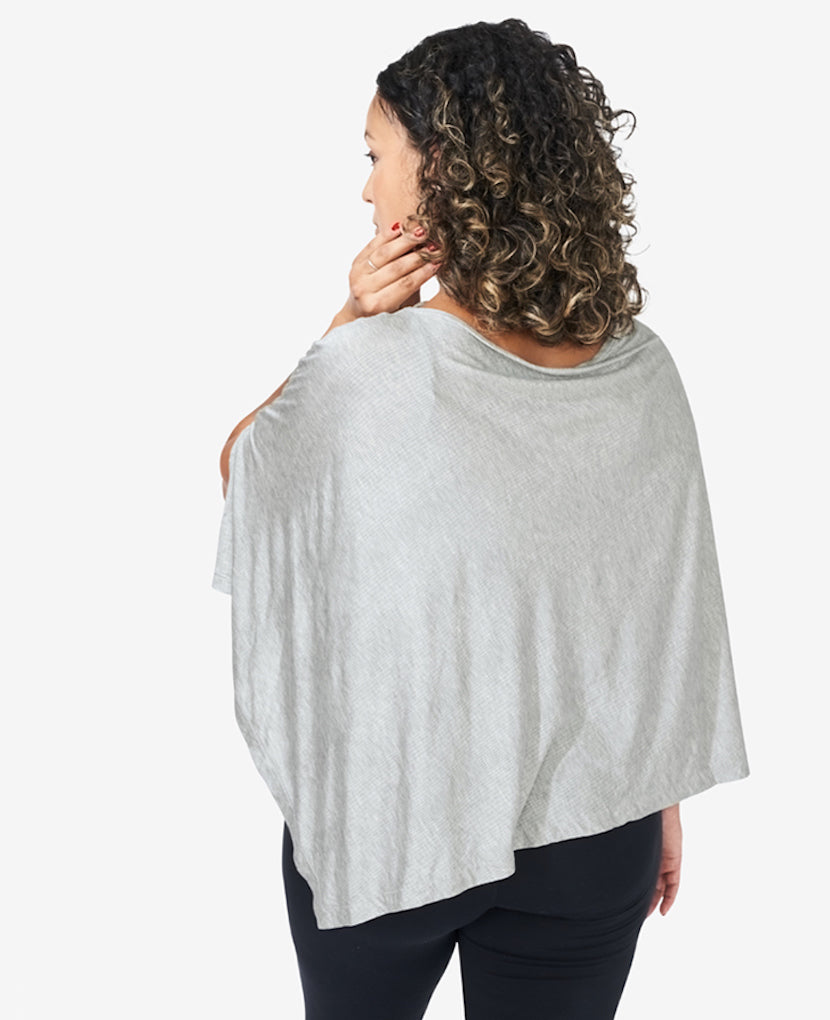 Features a modern asymmetrical hem to uplevel your everyday. Shown in Grey Marl.