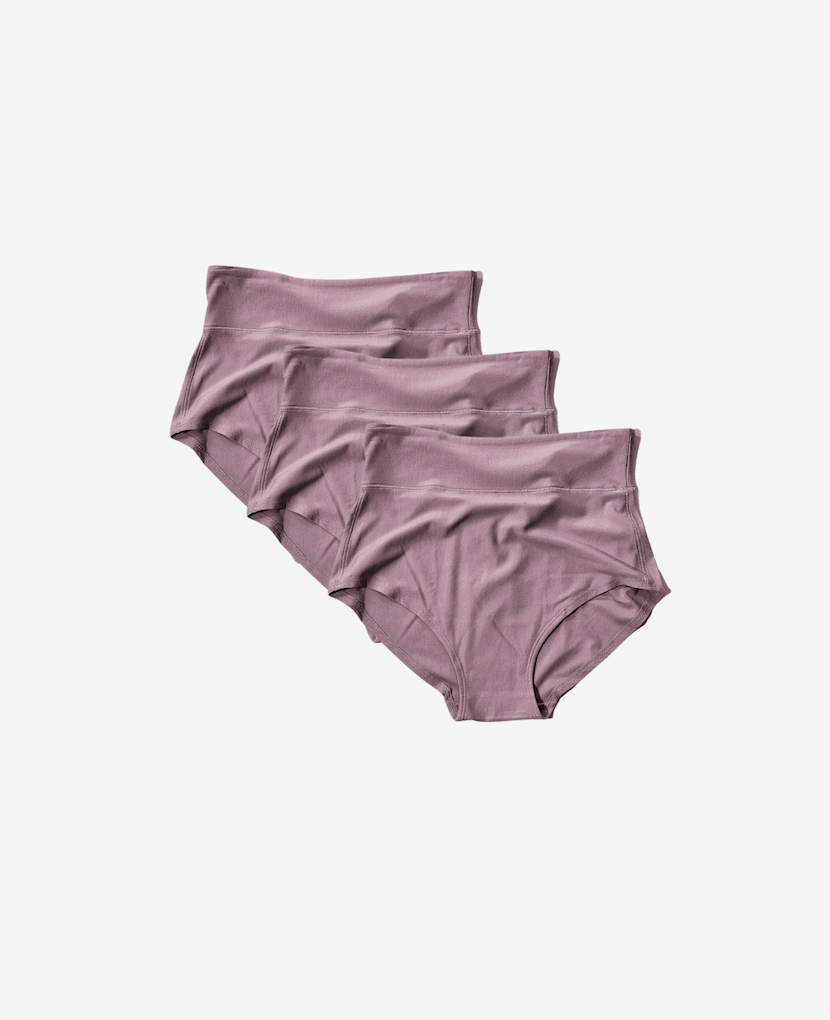 Craveably comfortable maternity-to-postpartum and C-section panty. Now available in a 3-Pack (shown in Dusk).