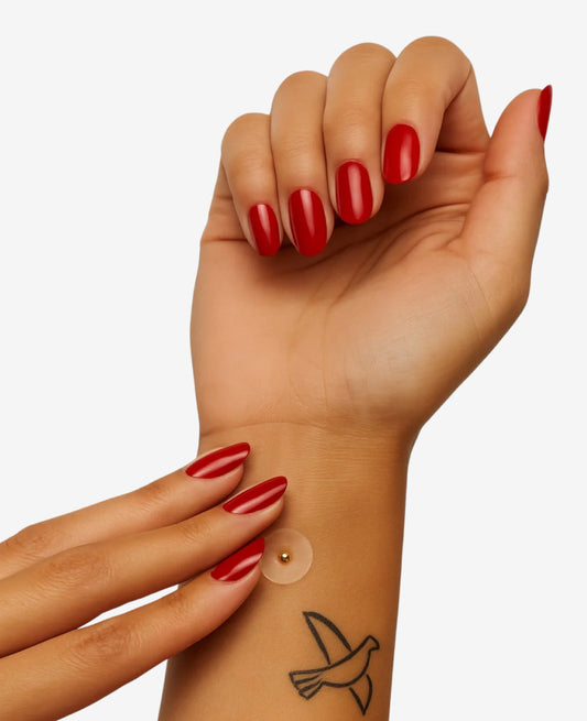 Gently press on a point commonly used in acupressure practices for centuries.