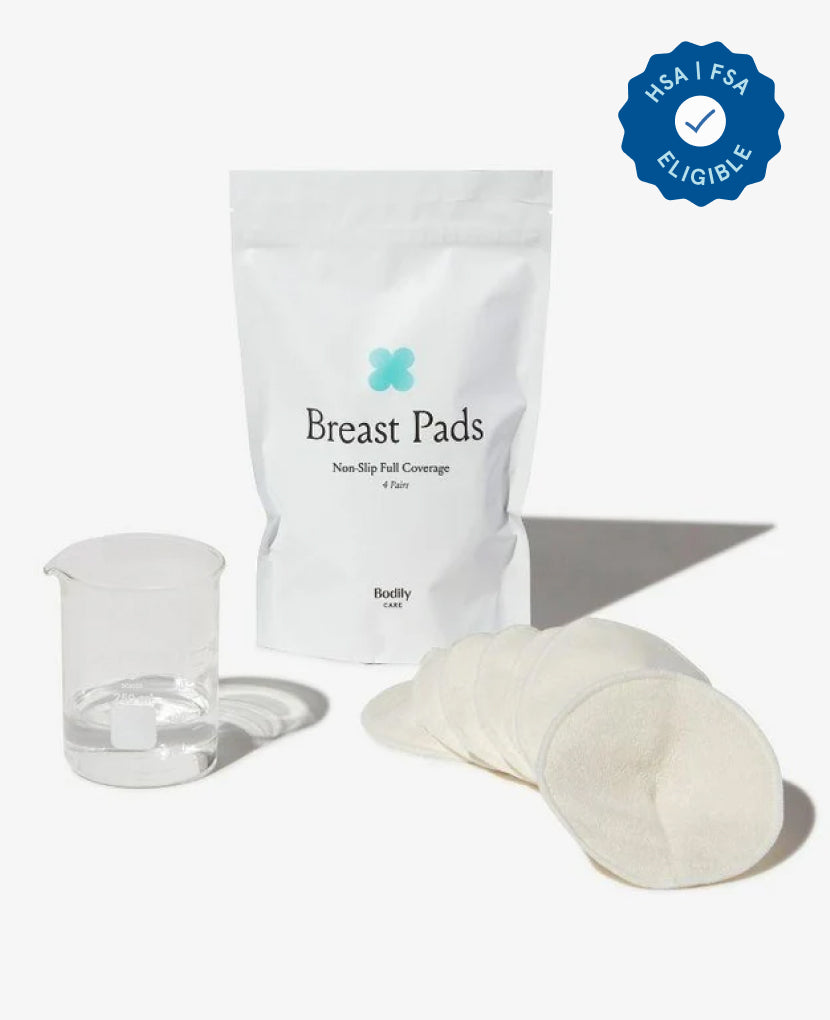 Made of organic and eco-friendly bamboo, our Full Profile Non-Slip Breast Pads soothe sensitive or sore nipples and are designed to protect against heavier leaks.