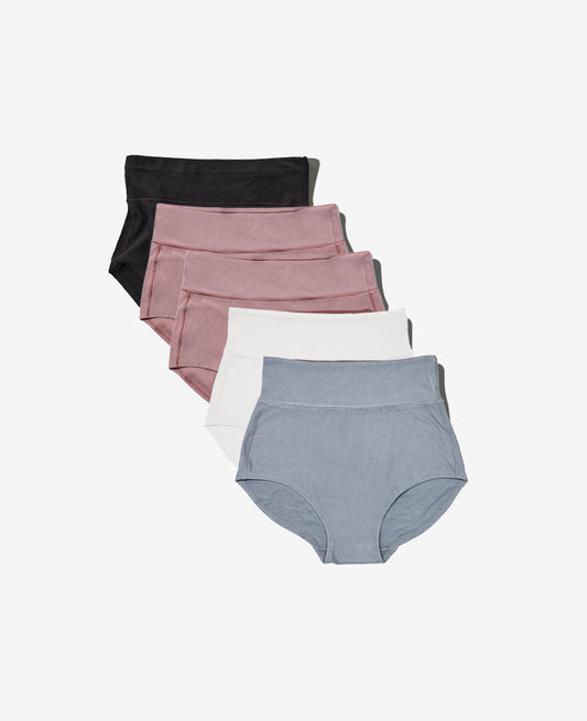Set of five women's underwear in Black/Dusk/Slate