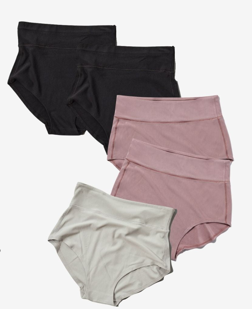 All-In Panty 5-Pack shown in Black/Dusk/Grey