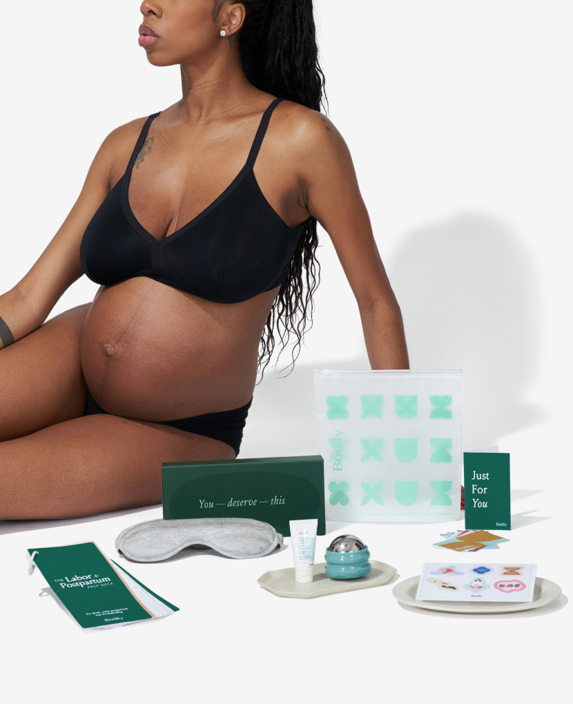 This complete kit gives you the research-backed essentials you need to feel supported, confident and prepared from the 3rd trimester through labor.