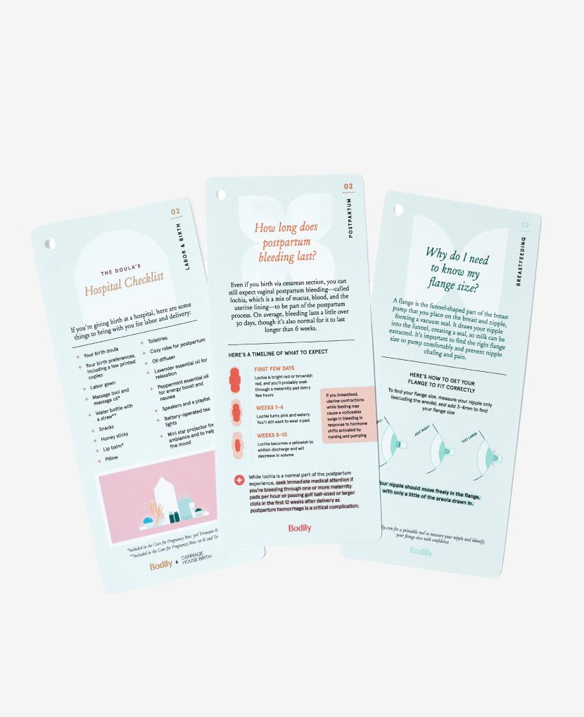 It’s easy to feel overwhelmed with information, but our easy-to-understand cards help you feel supported and confident every step of the way.