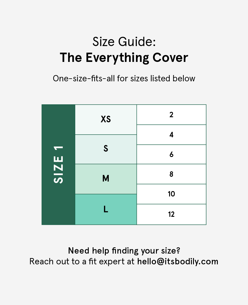 The Everything Cover Size Guide. Available in Grey Marl.