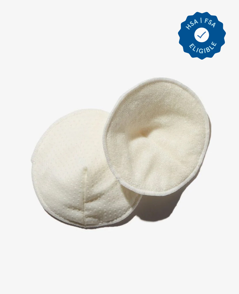 Reusable and slip-resistant nursing pads are ultra-absorbent for day or overnight leak protection.