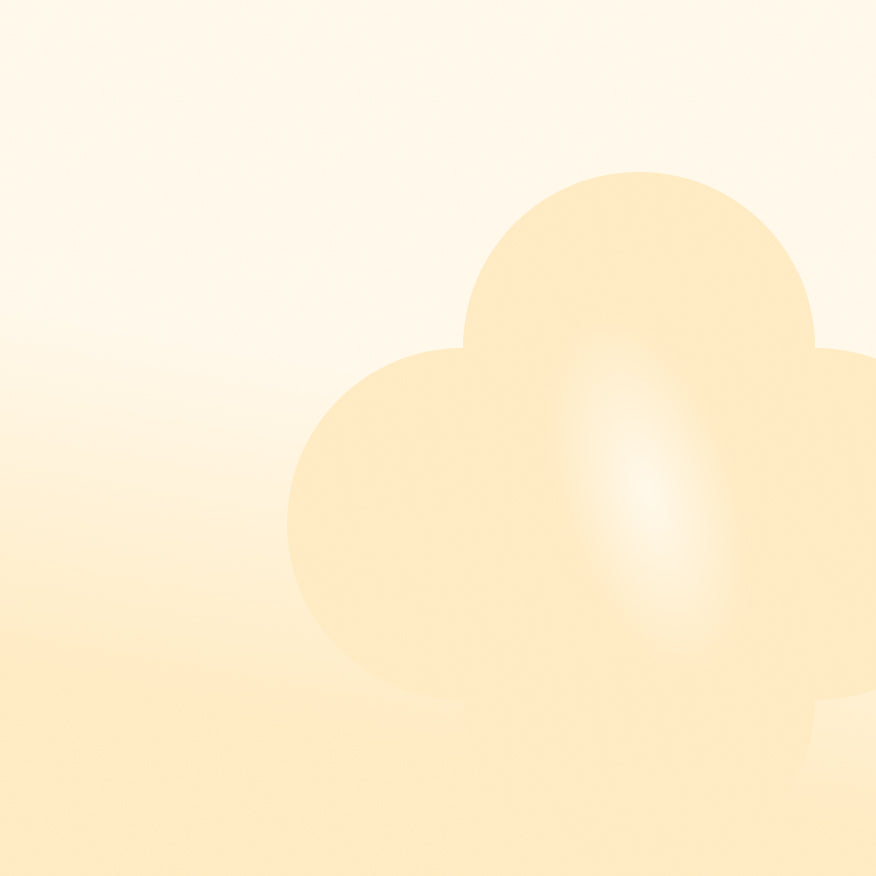 A soft, minimalist beige background with a large, abstract cloud-like shape in the lower-right area in pale cream tones.
