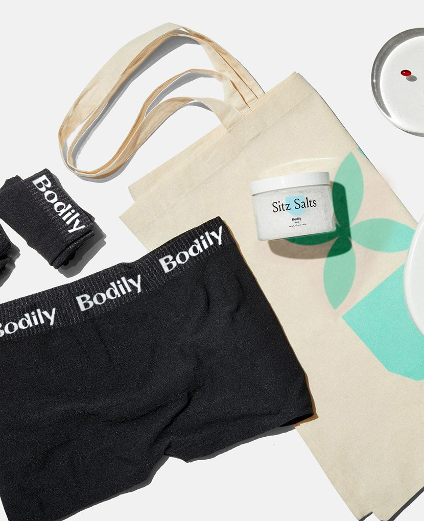 A Bodily tote bag to support you through your recovery and daily endeavors thereafter.