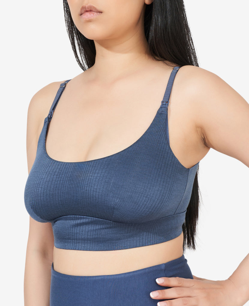 Named “Most Comfortable Nursing Sleep Bra” by WhatToExpect, it was developed with an IBCLC to optimize breast health, even in Stage 1, when the risk is highest for breastfeeding complications. Ara, size 34C, wears a S in Falls.