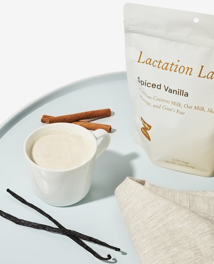 Meet Spiced Vanilla. Decadently delicious and made with all-natural, premium ingredients, including four galactagogues, to support you while breastfeeding.
