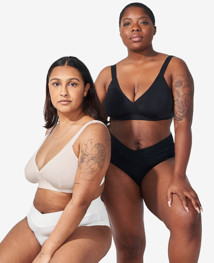 A panty that leaves space for you to be you — reconnecting with yourself, finding your new self, and embracing them both. Available in singles in Black and Chalk.
