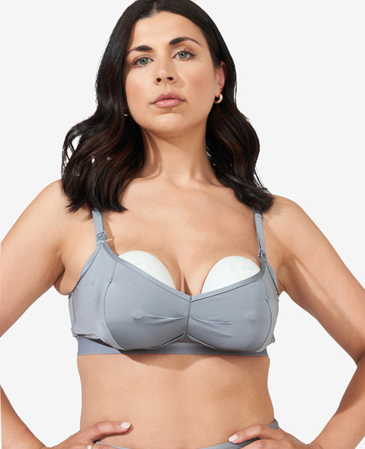 Our Slate Do Anything Bra is compatible with traditional and wearable breast pumps.