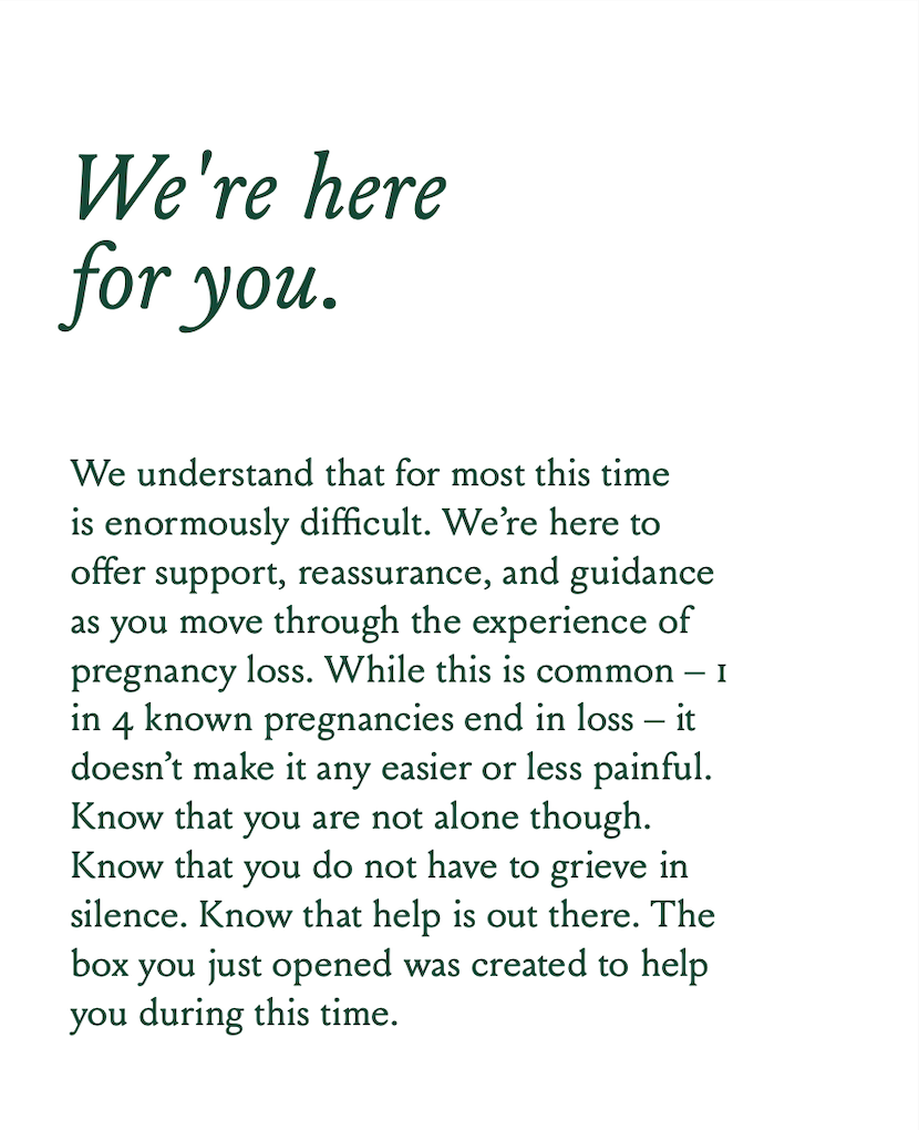 Support Book for Pregnancy Loss